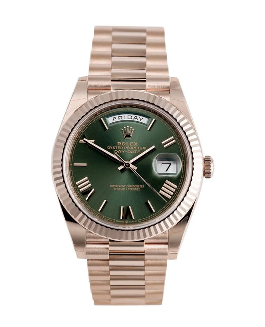 ROLEX DAYDATE 40MM GREEN DIAL 228235 2017 “WORN